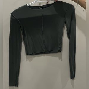 zara long sleeve shirt grey